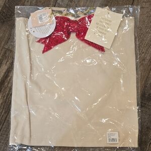 Tutu Du Monde Cream Tank Top with Red Bow